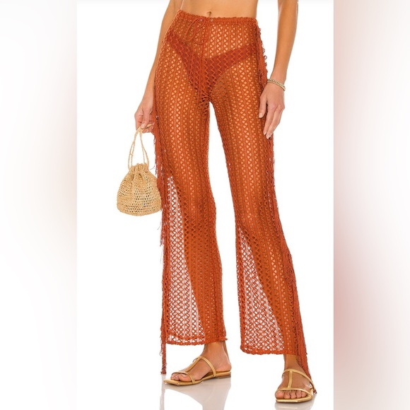 Camila Coelho Kira Pants in Rust / Size XS - Picture 1 of 9